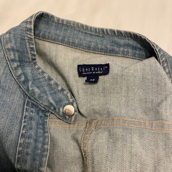 Vintage Y2K Denim Moto Jacket - Picture 3 of 6